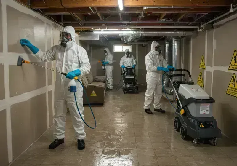 Basement Moisture Removal and Structural Drying process in Ziebach County, SD